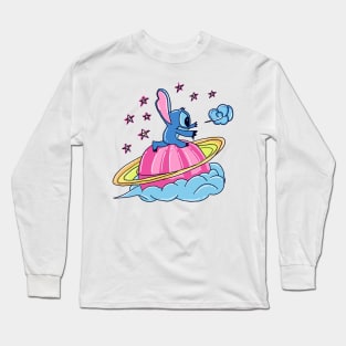 Stitch in space Long Sleeve T-Shirt